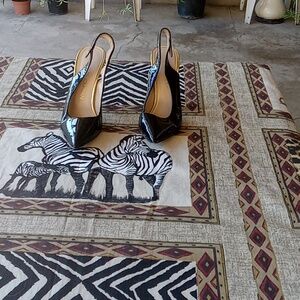 BLACK CHARLES JOURDAN HEELS